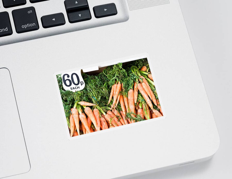 Agricultural Sticker featuring the photograph Carrots #4 by Tom Gowanlock