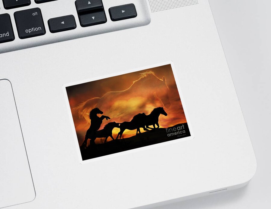 Horse Sticker featuring the photograph 4 Ever Free 2 by Stephanie Laird