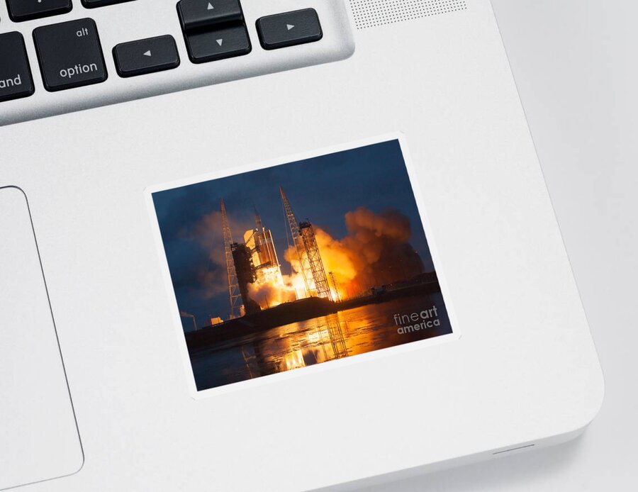 Nasa Sticker featuring the photograph Orion Capsule Test Launch, Cape #4 by Chris Cook