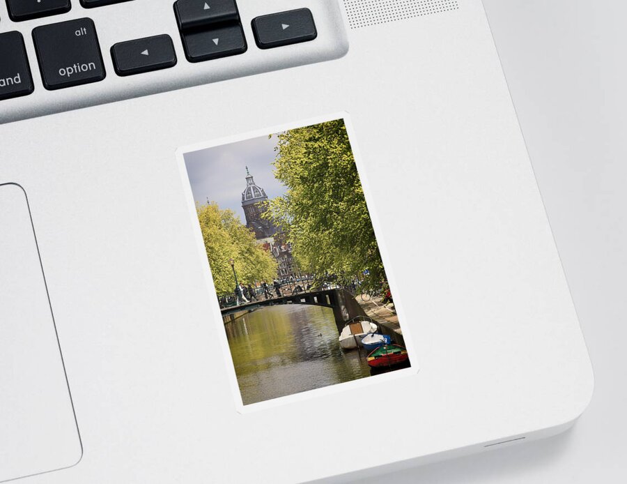 Architecture Sticker featuring the photograph St Nicholas Church Amsterdam #4 by Shirley Mitchell