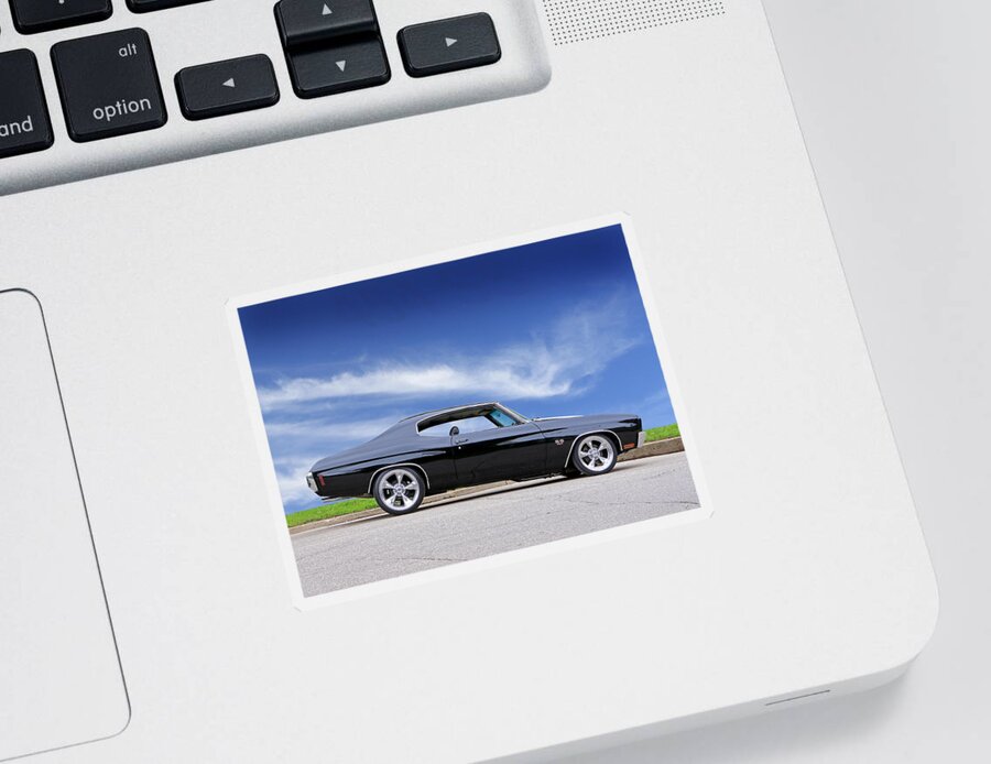 Chevrolet Sticker featuring the photograph 454 SS Chevelle by Christopher McKenzie