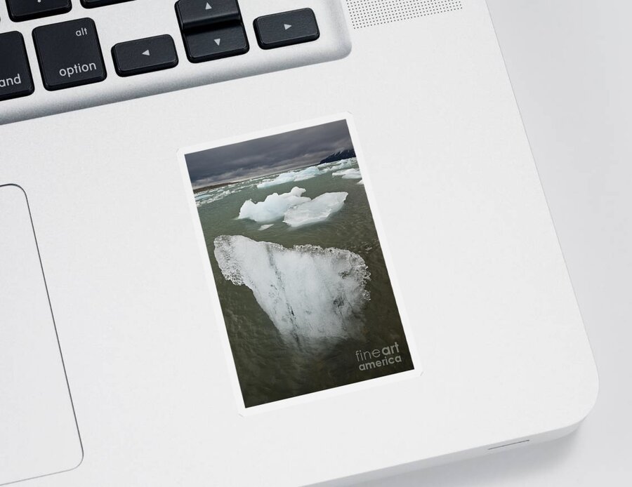 Arctic Sticker featuring the photograph Ice Floes And Stormy Sky, Spitsbergen #5 by John Shaw