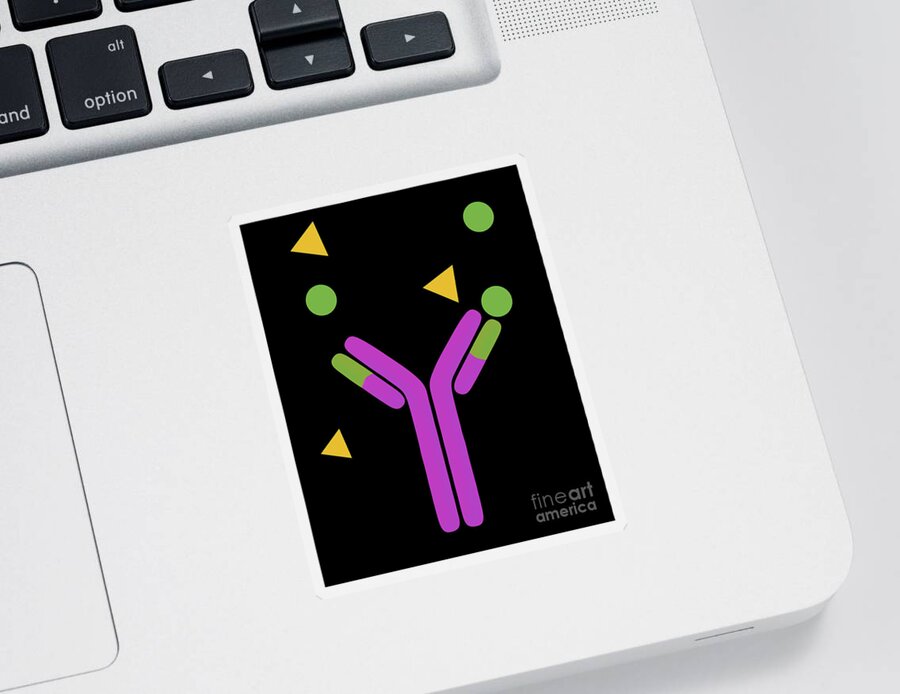Mab Sticker featuring the photograph Monoclonal Antibodies #5 by Monica Schroeder / Science Source