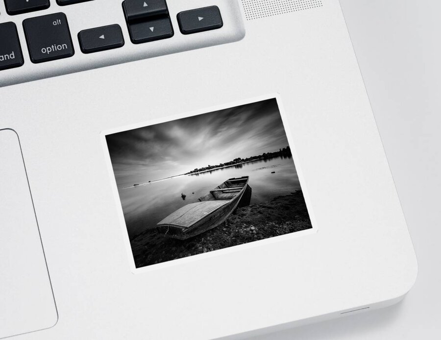 Landscape Sticker featuring the photograph 60 Seconds On Lake by Davorin Mance