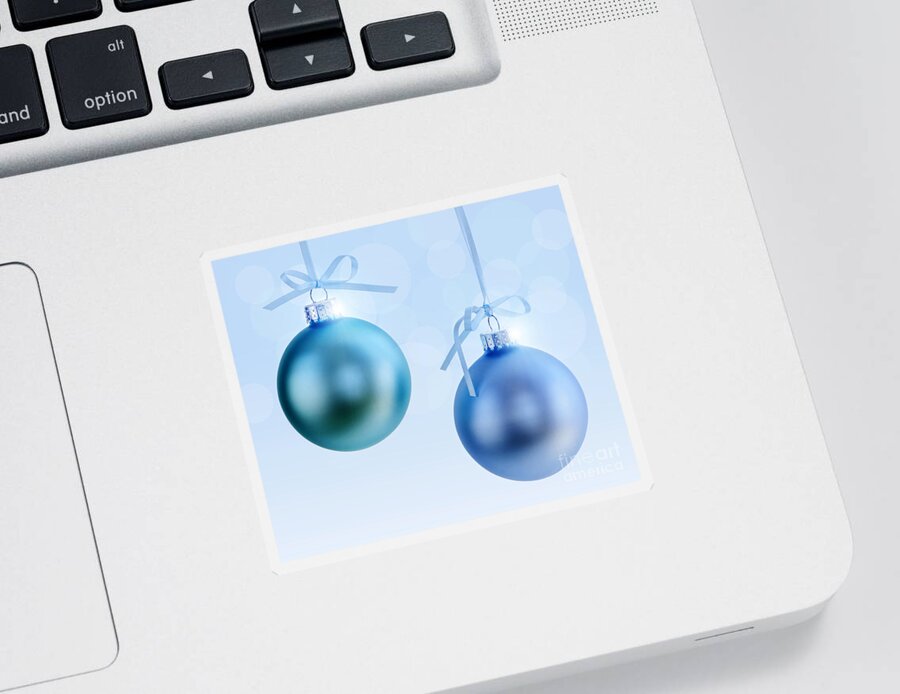 Christmas Sticker featuring the photograph Christmas ornaments 2 by Elena Elisseeva
