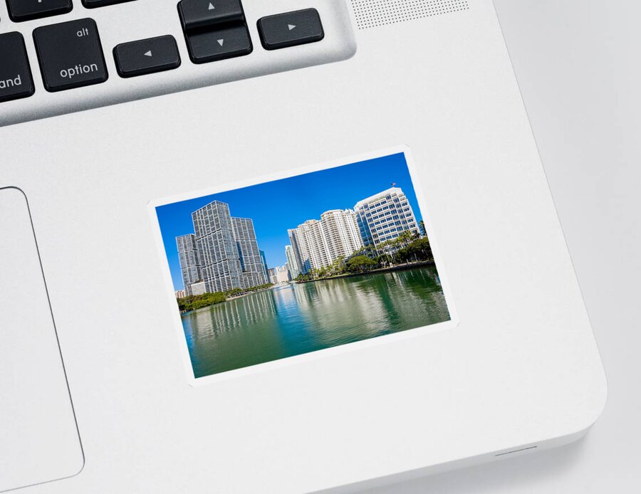 Architecture Sticker featuring the photograph Downtown Miami #9 by Raul Rodriguez