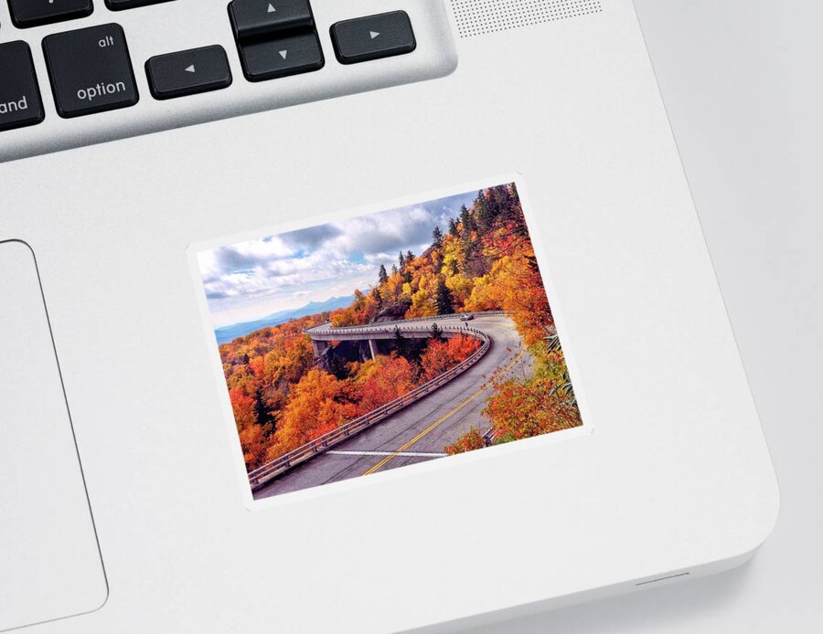 Blue Ridge Parkway Sticker featuring the photograph A Colorful Ride Along The Blue Ridge Parkway by Chris Berrier