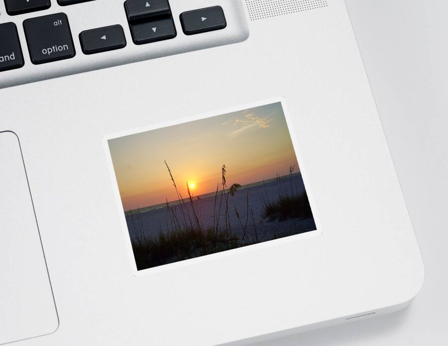 Ocean Sticker featuring the photograph A Florida Sunset by Cynthia Guinn