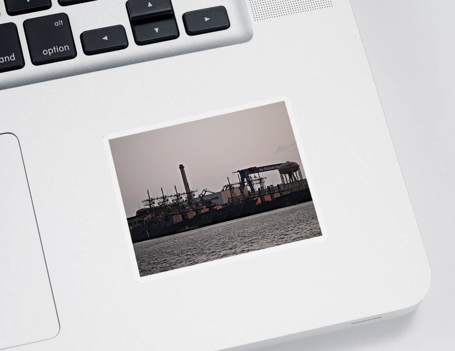 Richard Reeve Sticker featuring the photograph A Line of Ships not Ships of the Line by Richard Reeve