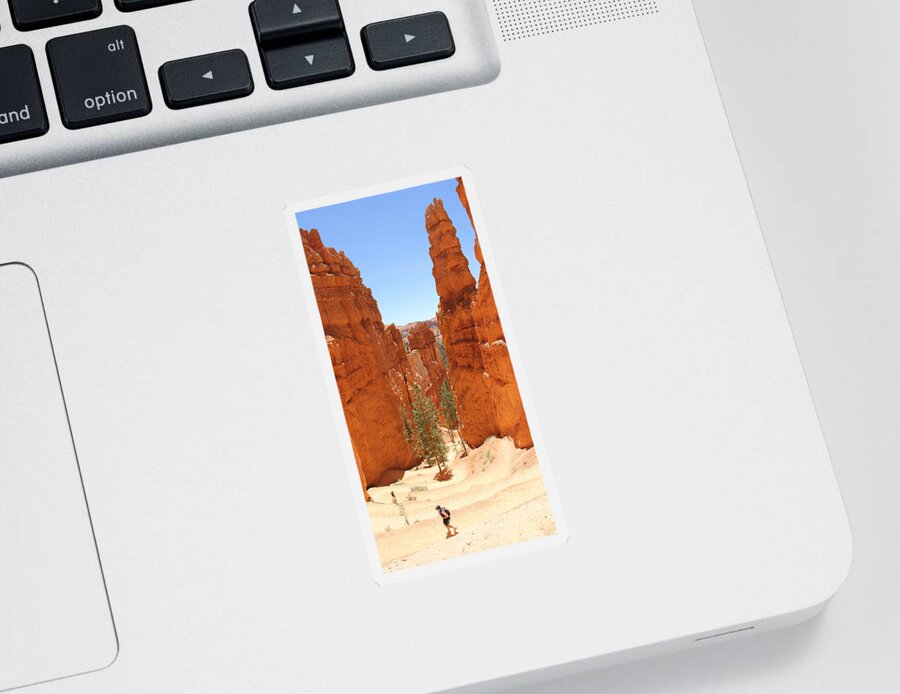 Southwest Sticker featuring the photograph A Long Way to the Top by Mike McGlothlen