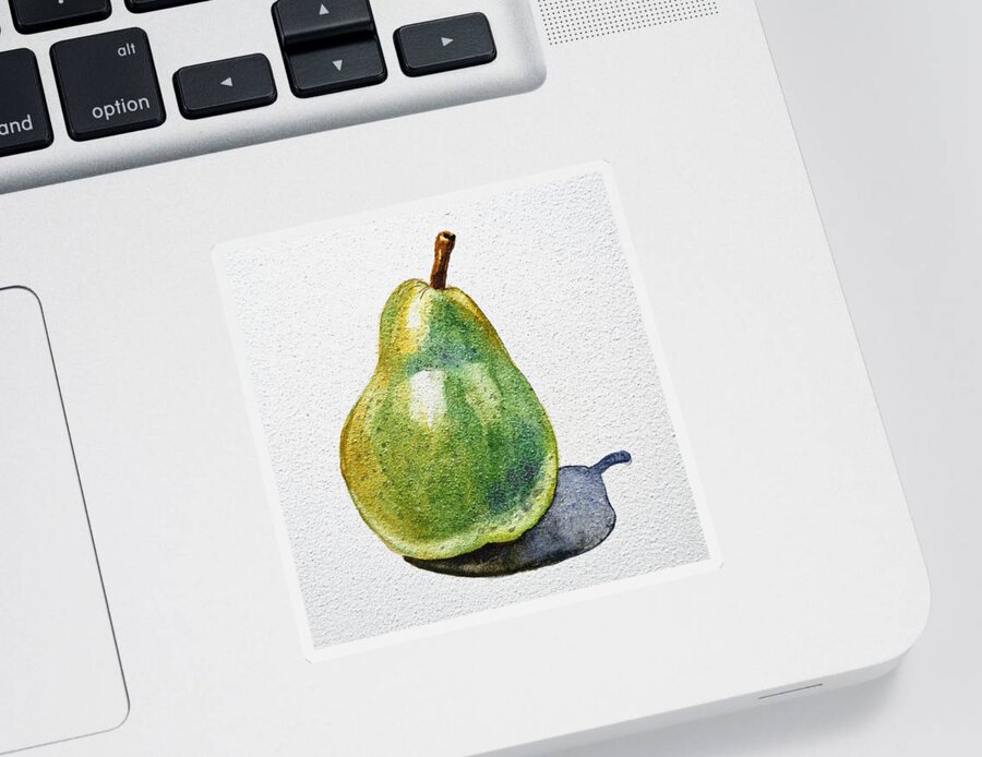 Agriculture Sticker featuring the painting A Pear by Irina Sztukowski