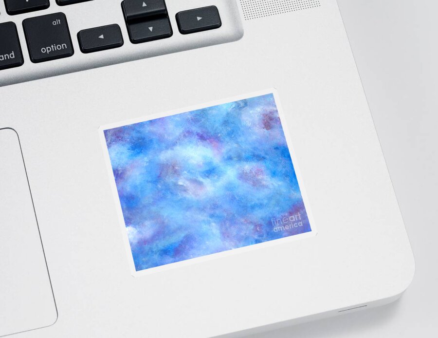 Abstract Sticker featuring the painting Above The Clouds by Denise Tomasura