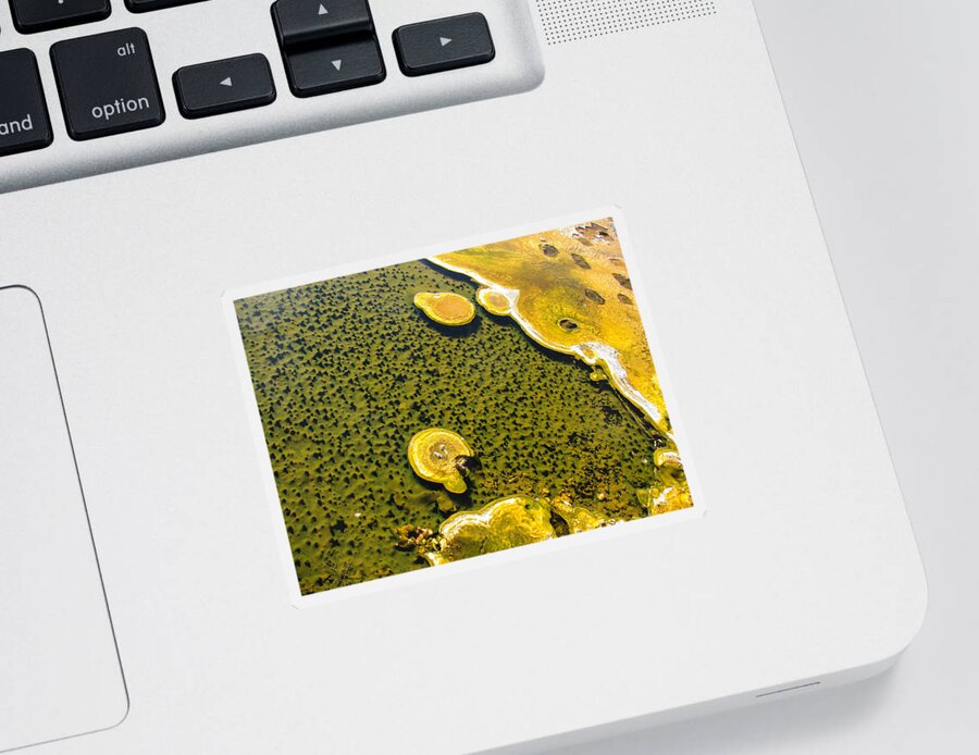 Hot Spring Sticker featuring the photograph Abstract by Carl Moore