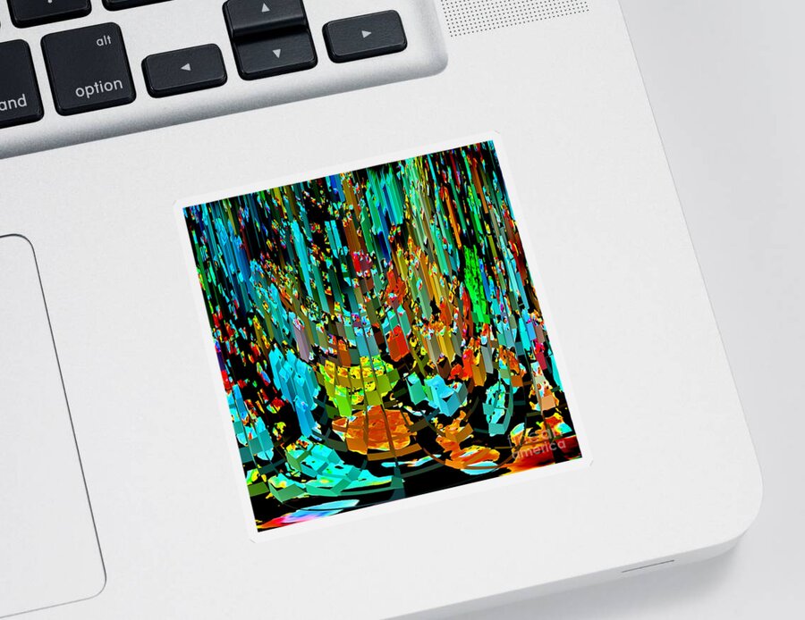 Abstract Sticker featuring the photograph Abstract Color Pieces by Karen Adams