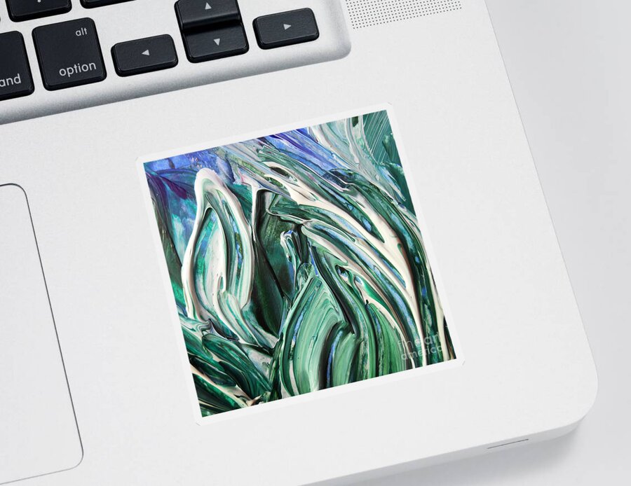Sky Sticker featuring the painting Abstract Floral Sky Through The Leaves by Irina Sztukowski