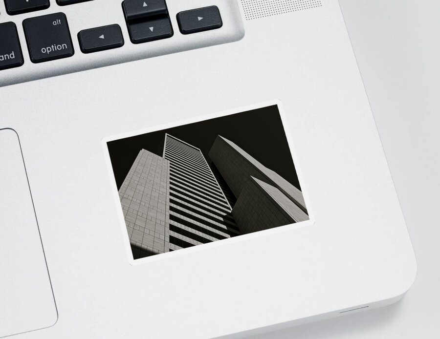 Whitacre Tower Sticker featuring the photograph Abstract by John Babis