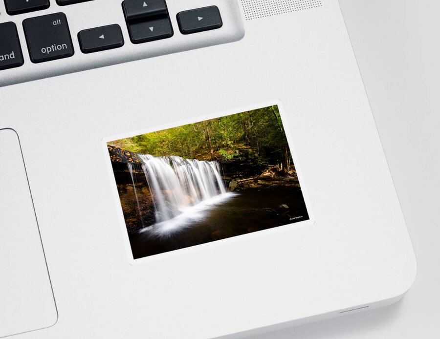 Cascade Waterfalls Sticker featuring the photograph Across the Ledge Waterfall by Crystal Wightman