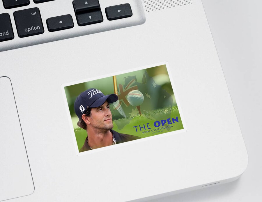 Golf Sticker featuring the photograph Adam Scott by Spikey Mouse Photography