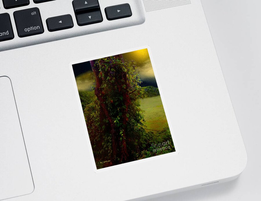 Tree Sticker featuring the painting Adorned in Autumn by RC DeWinter
