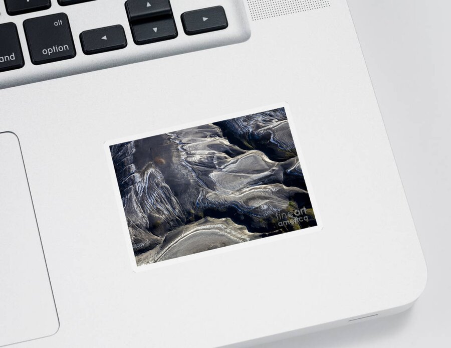 Aerial Photo Sticker featuring the photograph Aerial photography iceland by Gunnar Orn Arnason