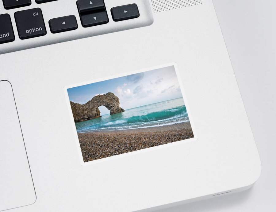 Durdle Sticker featuring the photograph Afternoon at Durdle Door by Ian Middleton