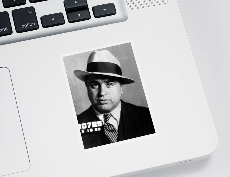 Crime Sticker featuring the photograph Al Capone, American Mobster by Science Source