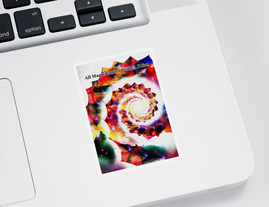 Rumpelstiltskin Sticker featuring the digital art All Magic Comes With A Price by Anastasiya Malakhova