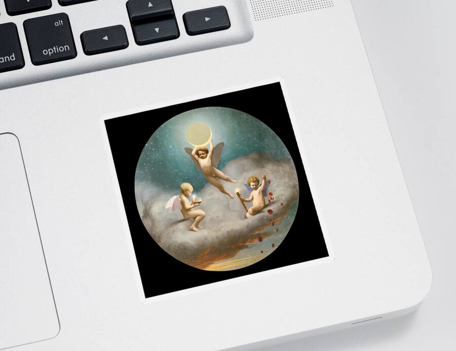 Jean-leon Gerome Sticker featuring the painting Allegory of Night by Jean-Leon Gerome