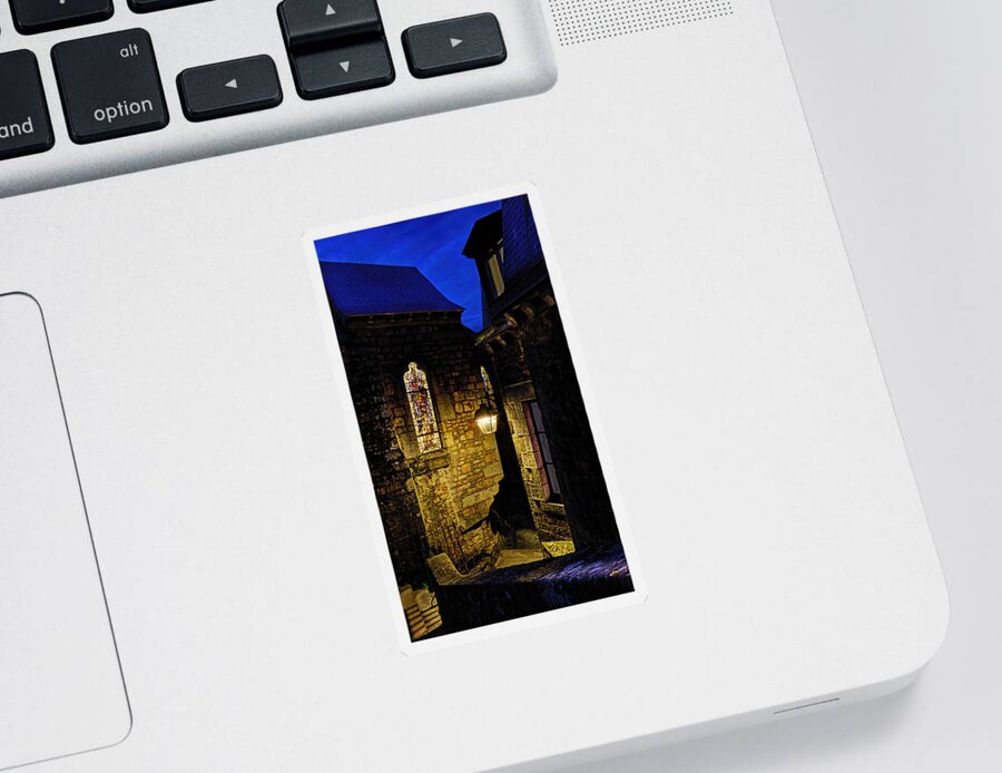 Alley Sticker featuring the photograph Alley in Mont Saint Michel by Weston Westmoreland