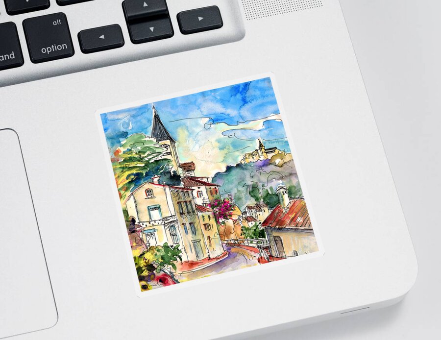 Travel Sticker featuring the painting Ambialet 01 by Miki De Goodaboom