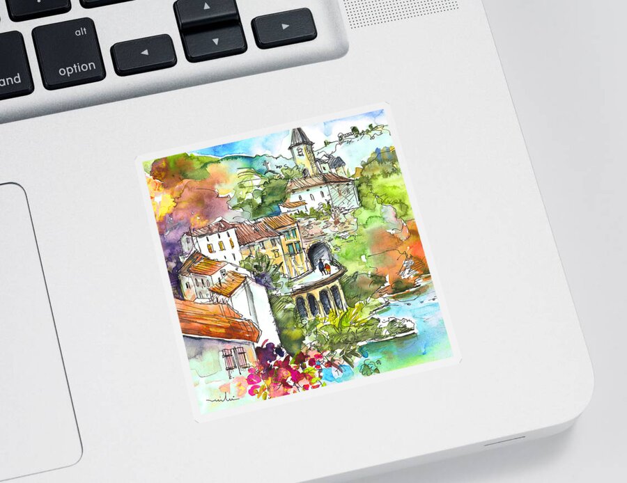 Travel Sticker featuring the painting Ambialet 03 by Miki De Goodaboom