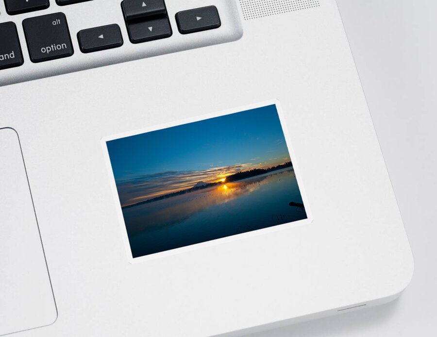American Lake Sunrise Sticker featuring the photograph American Lake Sunrise by Tikvah's Hope
