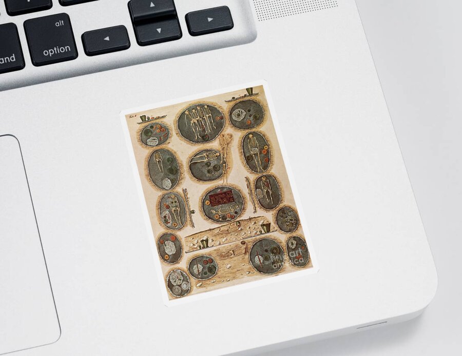 Science Sticker featuring the photograph Ancient Celtic Cemetery Hallstatt by Science Source