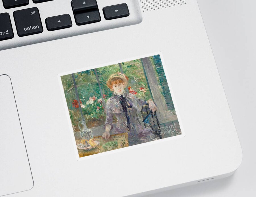 Morisot Sticker featuring the painting Apres le Dejeuner by Berthe Morisot