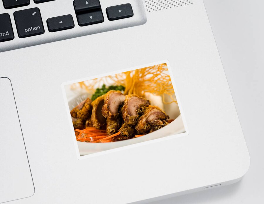 Asian Sticker featuring the photograph Asian Fried Duck by Raul Rodriguez