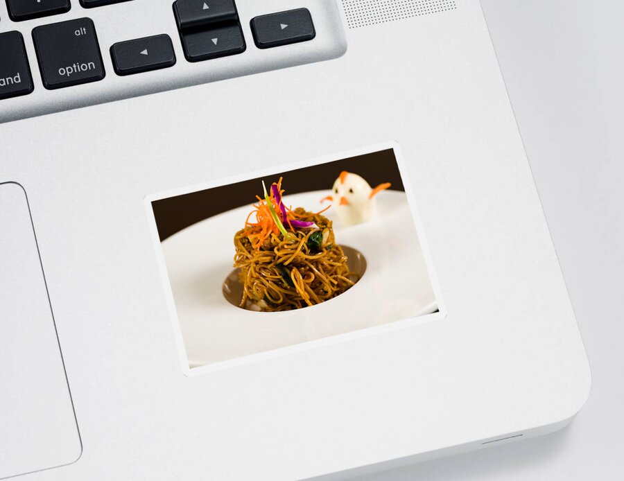Asian Sticker featuring the photograph Asian Noodles by Raul Rodriguez