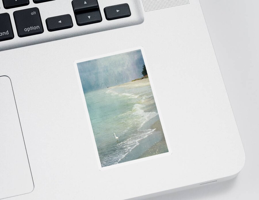 Seascape Sticker featuring the photograph At the Beach - Captiva Island by Kim Hojnacki