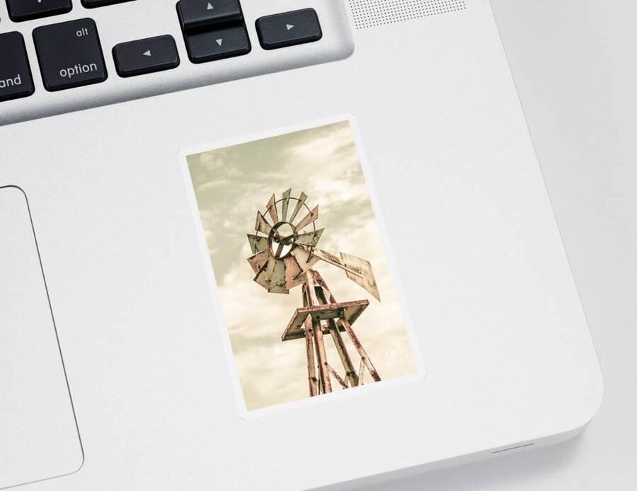 Outback Sticker featuring the photograph Australian Aermotor windmill by Jorgo Photography