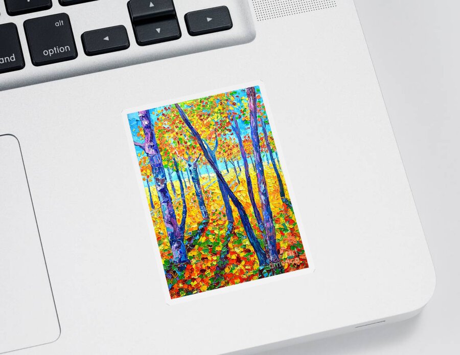 Autumn Sticker featuring the painting Autumn Colors by Ana Maria Edulescu