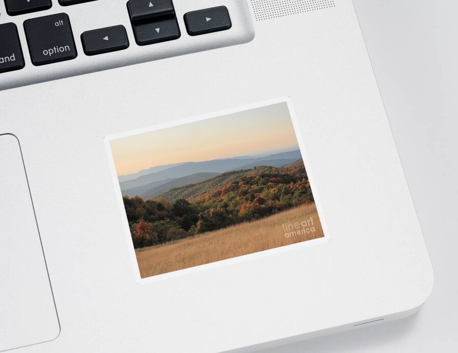 Autumn Sticker featuring the photograph Autumn in the Smokies by Anita Adams