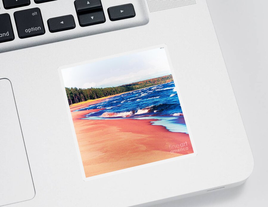 Photography Sticker featuring the photograph Autumn On Lake Superior by Phil Perkins
