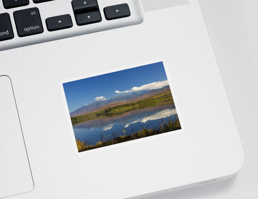 New Hampshire Sticker featuring the photograph Autumn Reflections at Cherry Pond by White Mountain Images