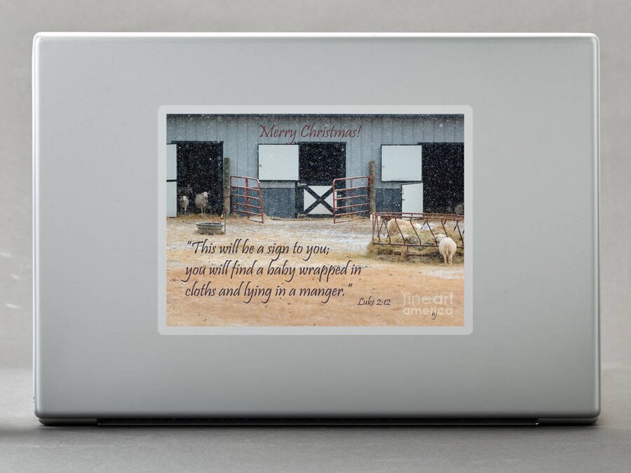 Nature Sticker featuring the photograph In A Manger by Nava Thompson