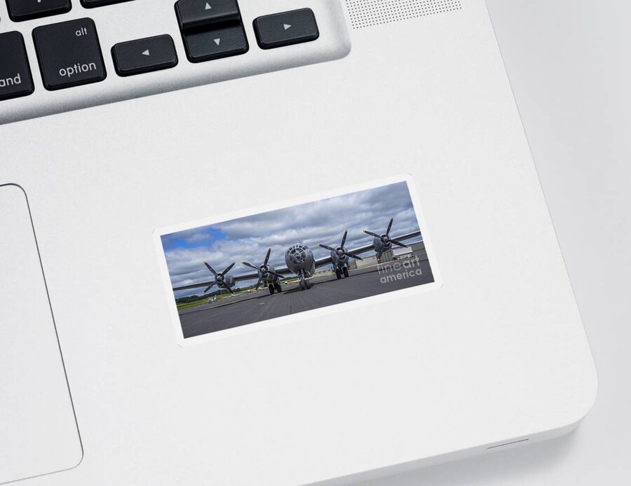 Plane Sticker featuring the photograph B29 superfortress by Steven Ralser