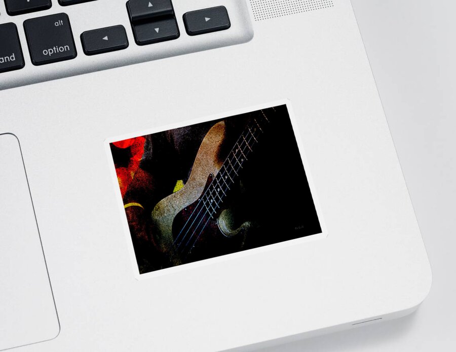 Bass Sticker featuring the photograph Bass Guitar by Bob Orsillo