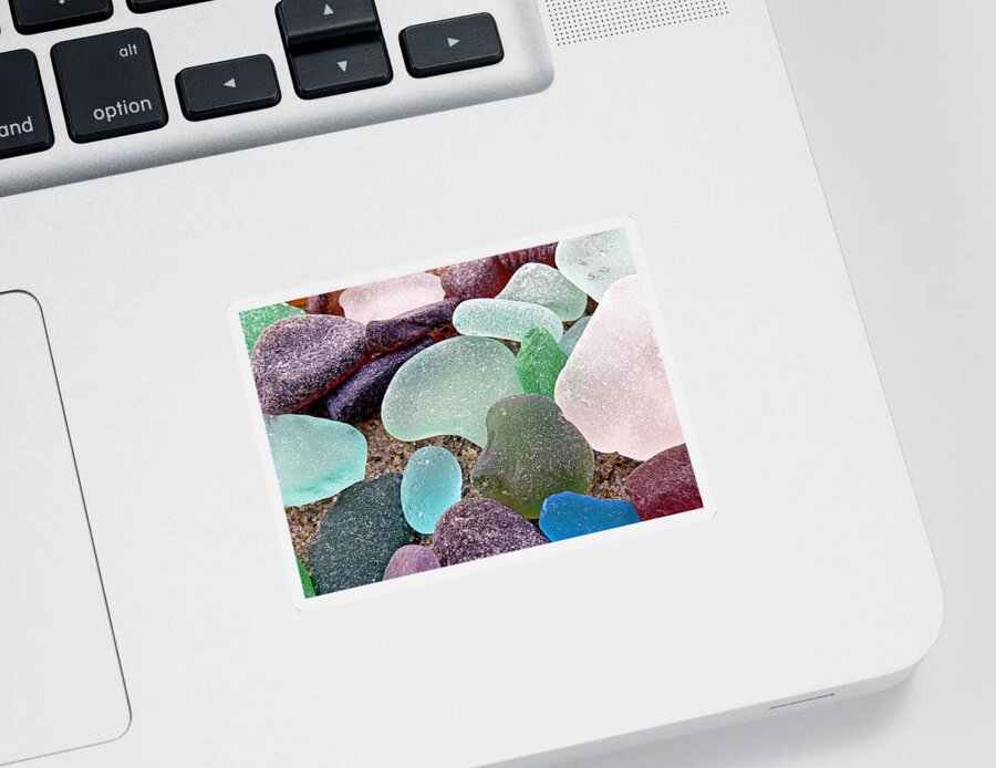 Sea Glass Sticker featuring the photograph Beach Gems by Janice Drew