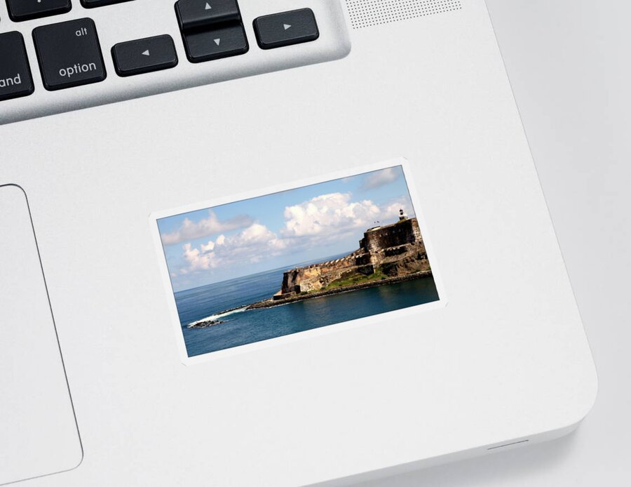 Puerto Rico Sticker featuring the photograph Beautiful El Morro by Karen Wiles