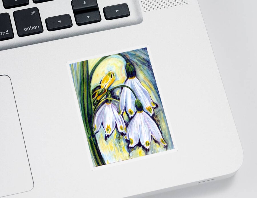 Flowers Sticker featuring the painting Beauty of valley by Harsh Malik