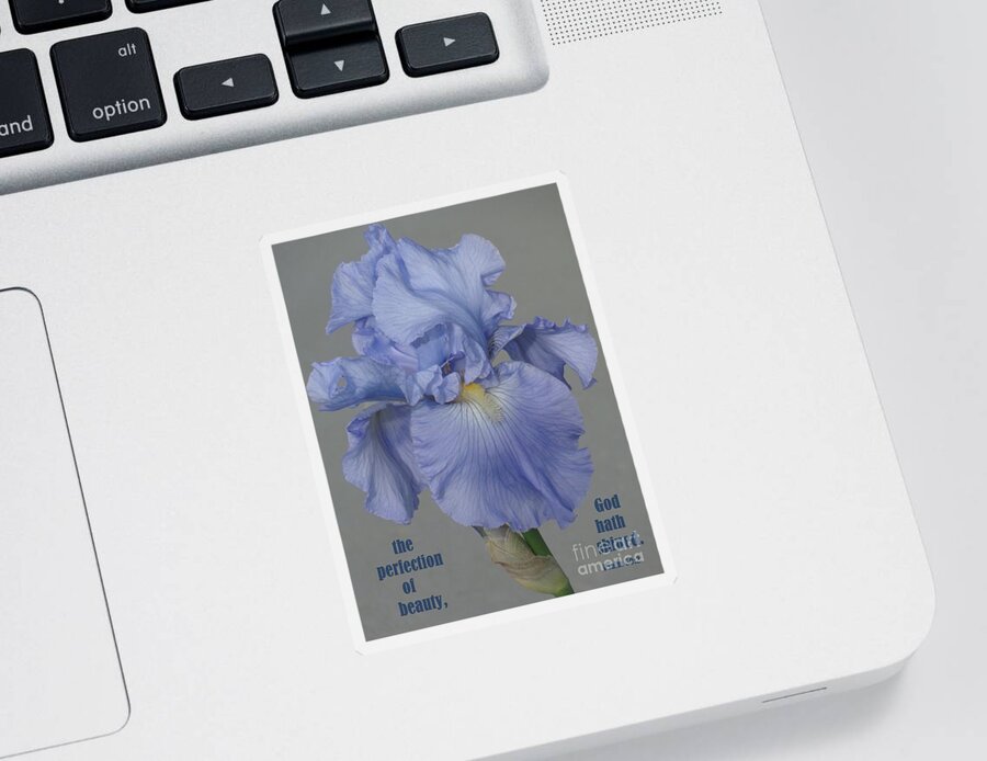 Purple Iris Sticker featuring the photograph Beauty Psalm by Christina Verdgeline