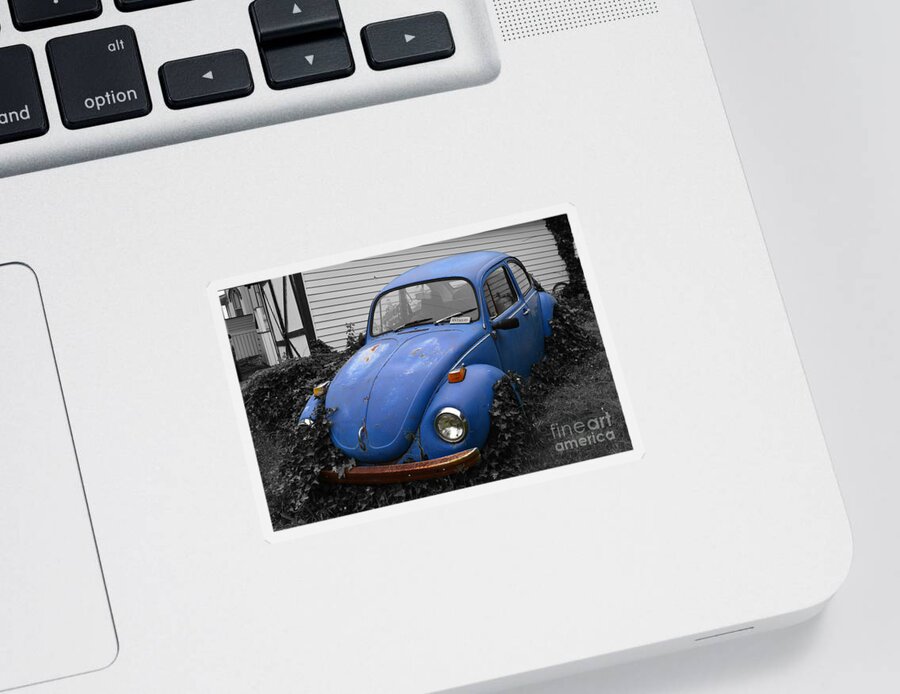 Vw Sticker featuring the photograph Beetle Garden by Angela DeFrias